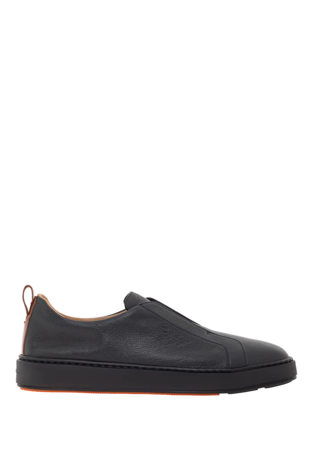 Men's blue slip-on sneakers made of ultra-soft leather
- photo 1