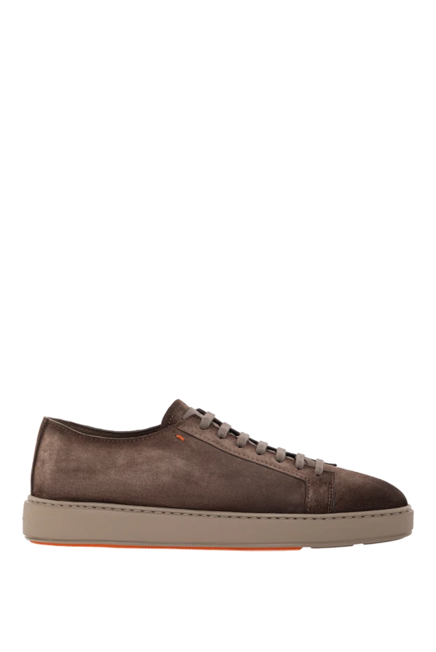 Мужские бежевые кроссовки из замши на шнуровке
- фото 1