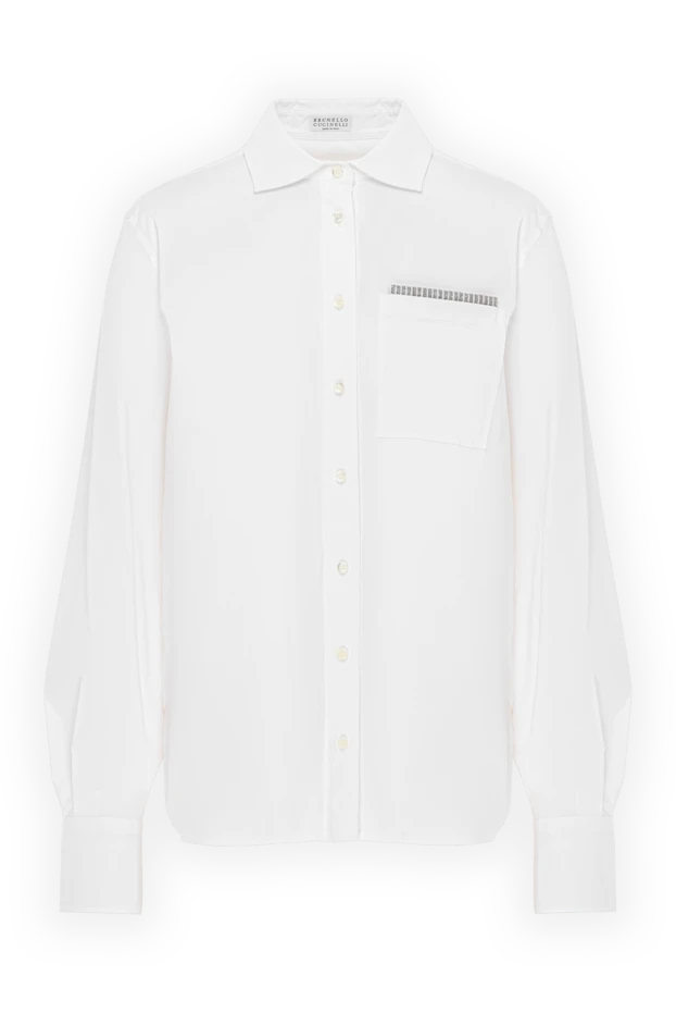 Brunello Cucinelli қалталы әшекейлі ұзын жеңді әйелдер көйлегі 191304 - фото 1