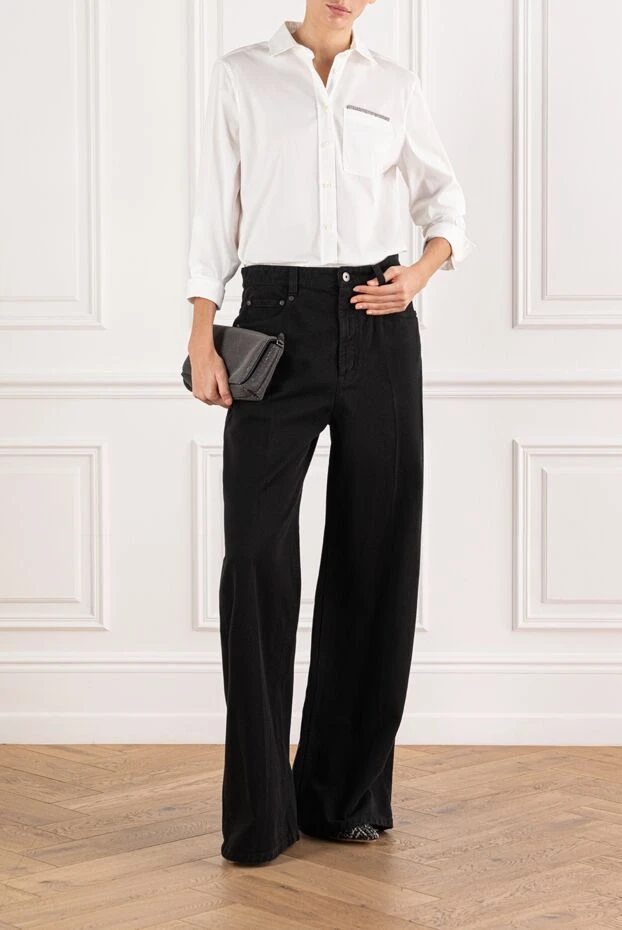 Brunello Cucinelli қалталы әшекейлі ұзын жеңді әйелдер көйлегі 191304 - фото 2