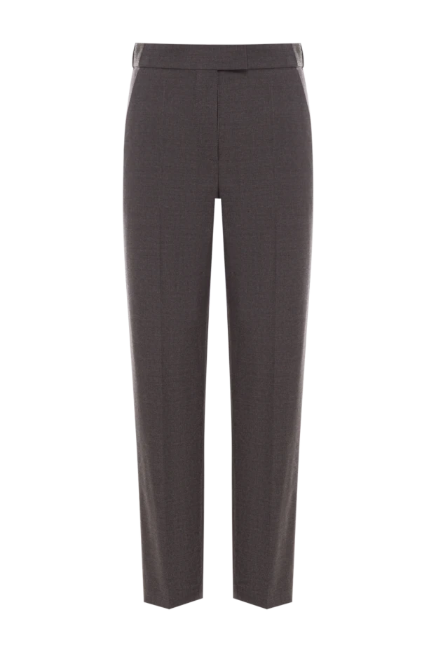 Trousers of a universal cut in a dark gray tone - photo 1