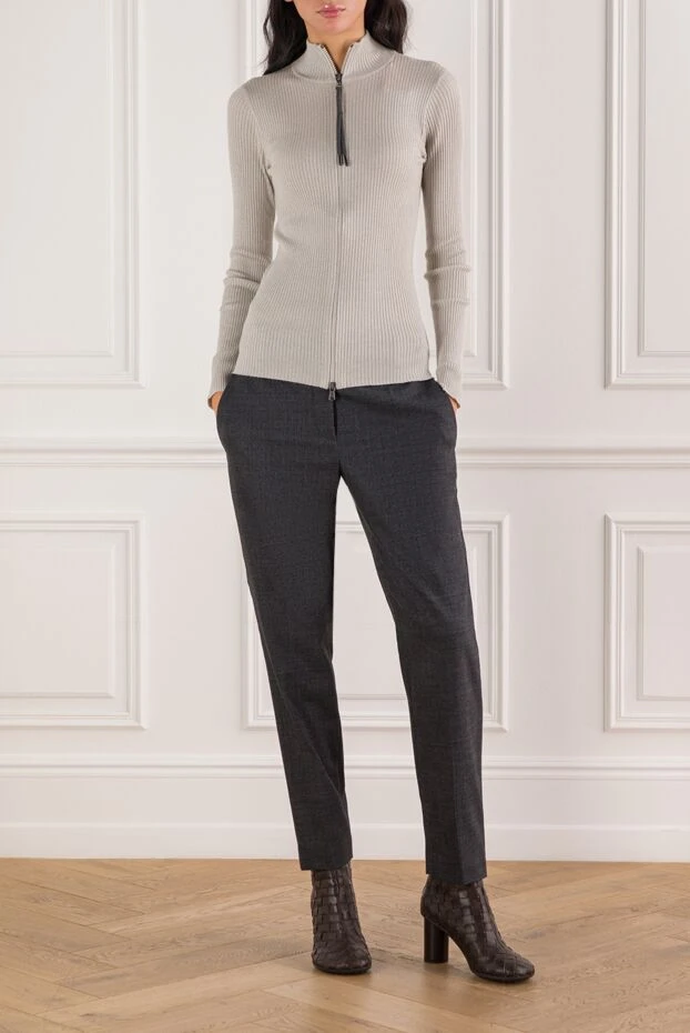Brunello Cucinelli классические шерстяные брюки на каждый день 191324 - фото 2