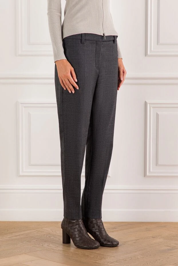 Brunello Cucinelli классические шерстяные брюки на каждый день 191324 - фото 3