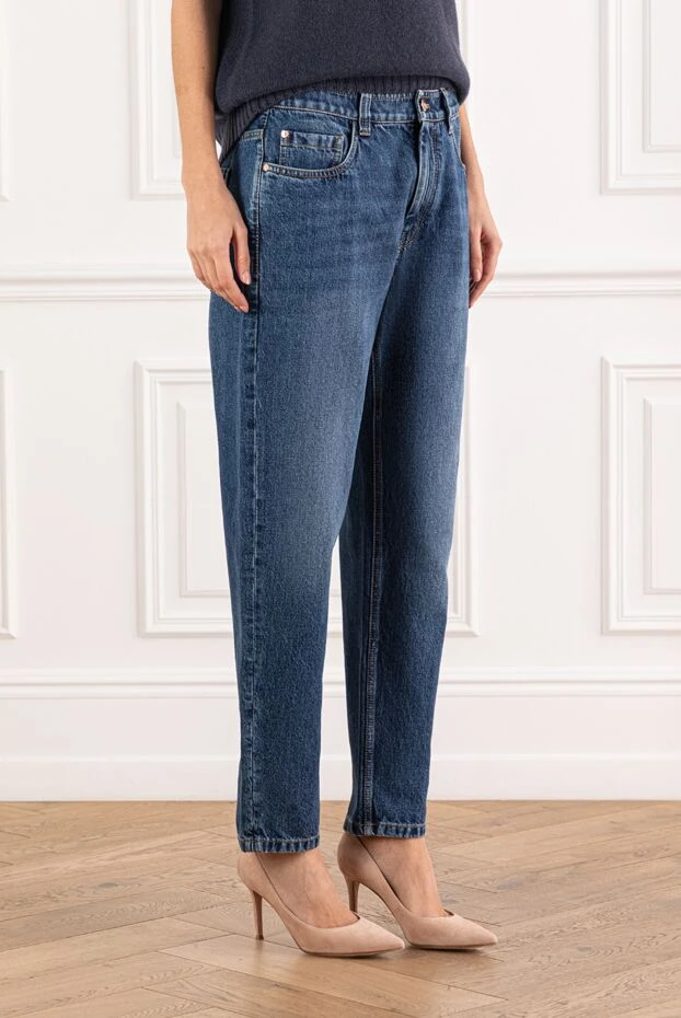 Brunello Cucinelli джинсы из синего денима с классической застежкой на пуговицу
 191328 - фото 3