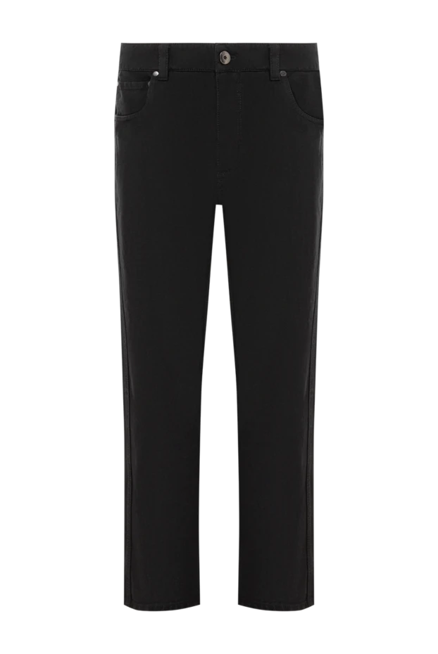 Black straight-leg cotton denim jeans
- photo 1