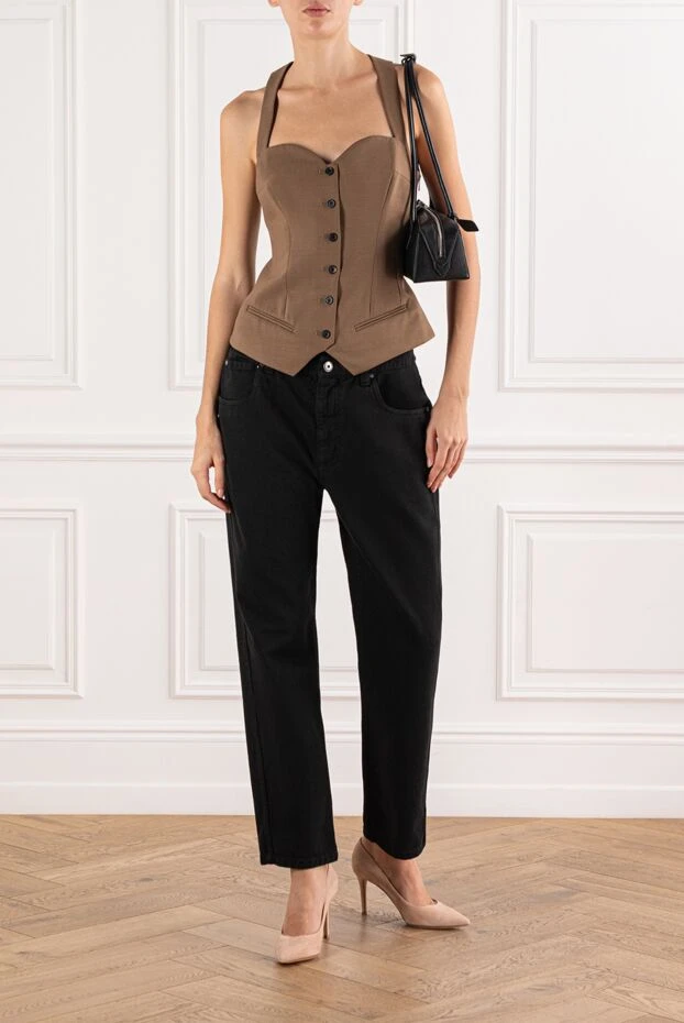 Brunello Cucinelli черные джинсы прямого кроя из хлопкового денима
 191329 - фото 2