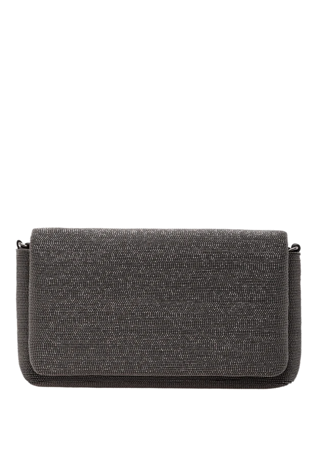 Shimmering lamé evening bag in graphite - photo 1