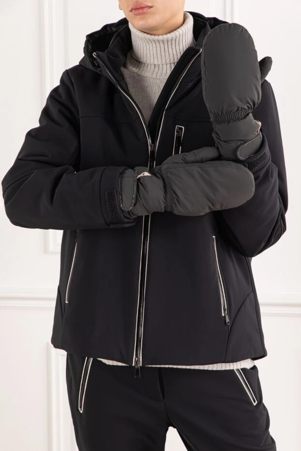 Теплые зимние варежки с утеплителем в шоколадно коричневом цвете - фото 2