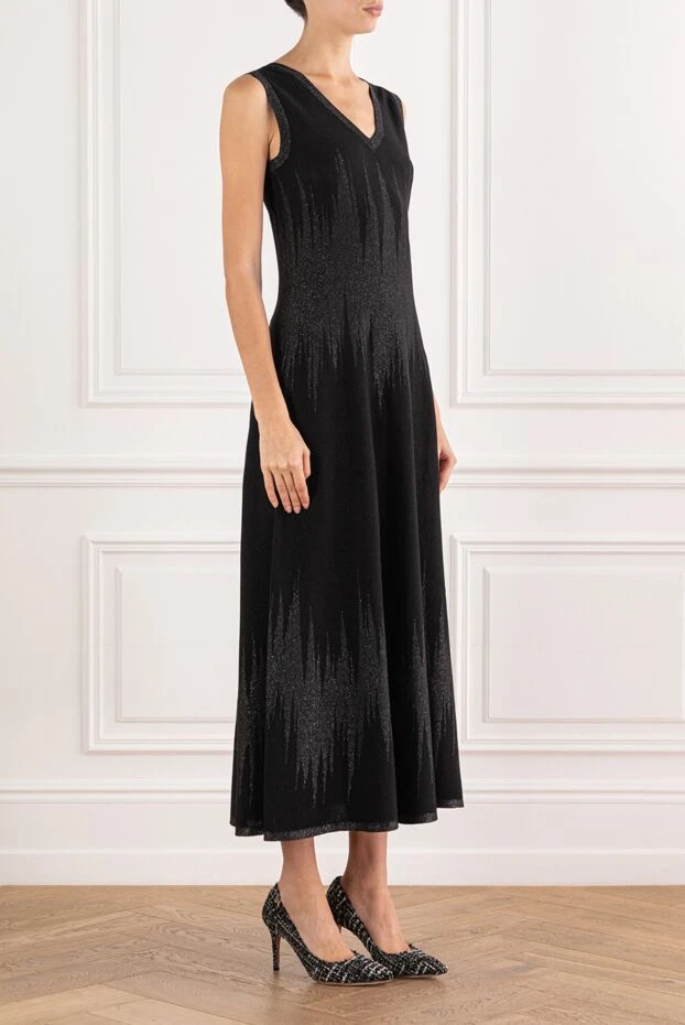 D.Exterior элегантное черное платье с текстурой и геометрическим рисунком 191372 - фото 3