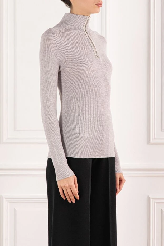 D.Exterior ашық сұр түсті жүннен жасалған поло, жылтыр найзағай
 191379 - фото 3