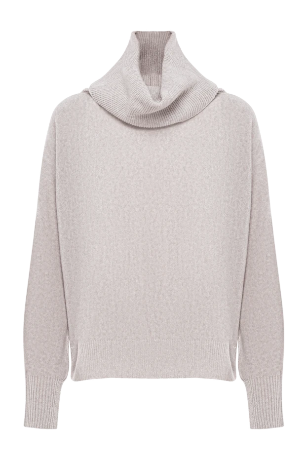 Кең жағалы және текстуралы тоқылған жылы, ашық түсті секіргіш
- фото 1