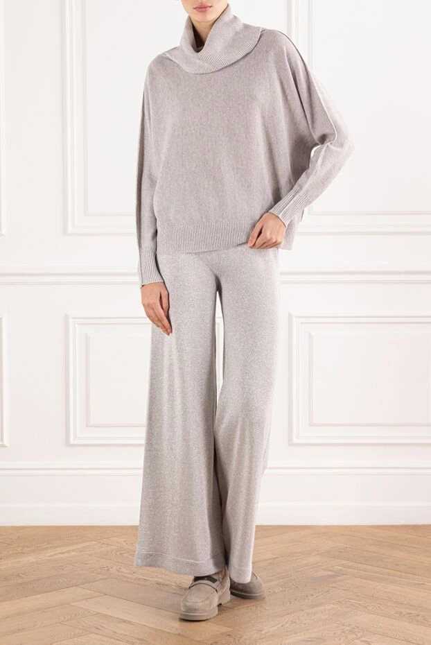 D.Exterior кең жағалы және текстуралы тоқылған жылы, ашық түсті секіргіш
 191385 - фото 2