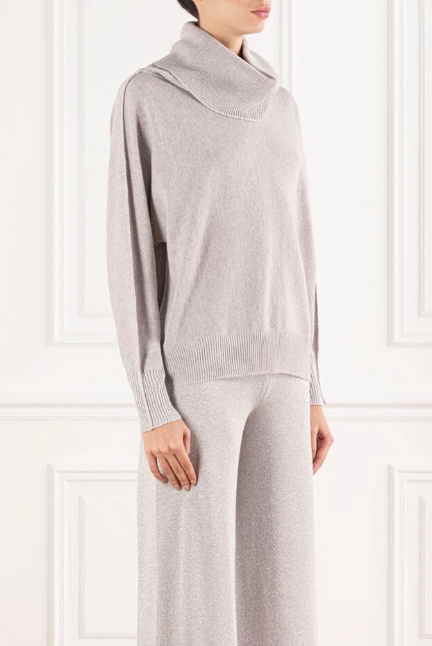 D.Exterior кең жағалы және текстуралы тоқылған жылы, ашық түсті секіргіш
 191385 - фото 3