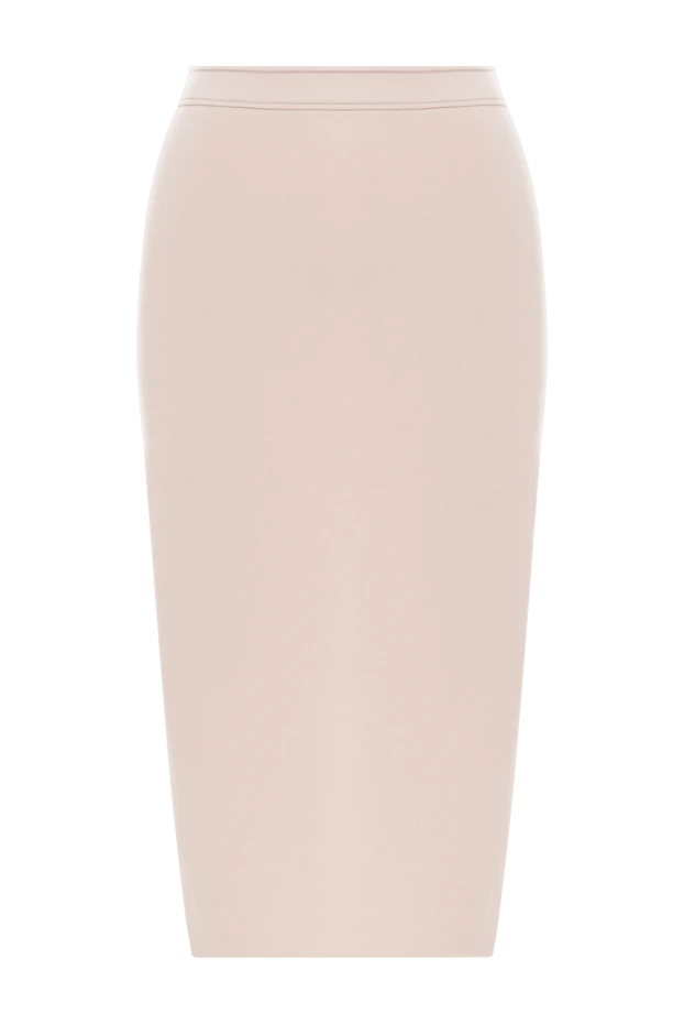 Шерстяная кремовая юбка миди с минималистичным разрезом
- фото 1