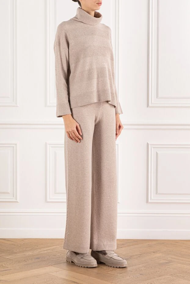 D.Exterior knitted suit made of wool and cashmere with a high collar 191392 - photo 3