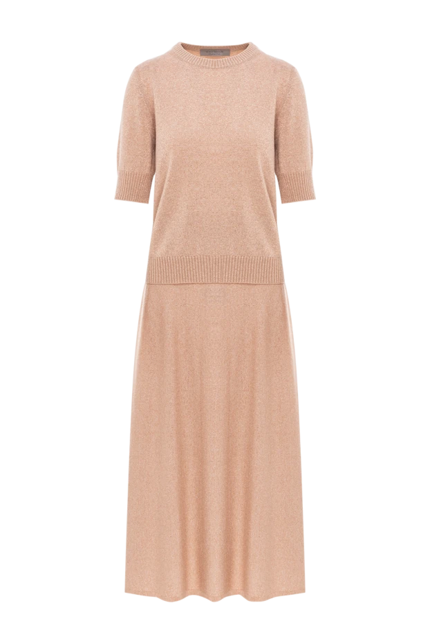 Әйелдерге арналған ашық қызғылт жылтыр юбка және үстіңгі жиынтық - фото 1