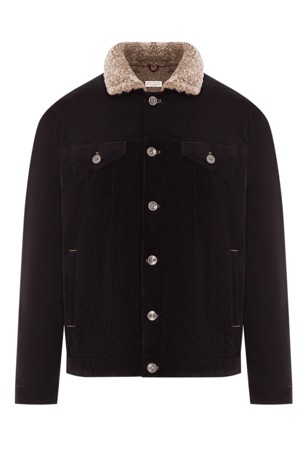 Төрт қалталы және қой терісінен жасалған астары бар вельвет күртеше - фото 1