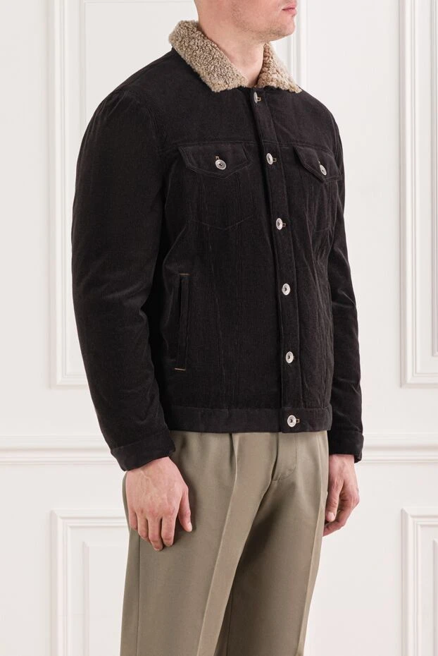 Brunello Cucinelli corduroy jacket with four pockets and sheepskin lining 191397 - photo 3