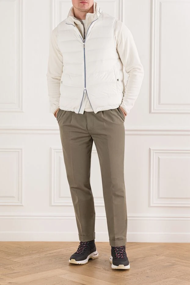 Brunello Cucinelli cтеганый пуховый жилет нейлоновый белого цвета 191398 - фото 2