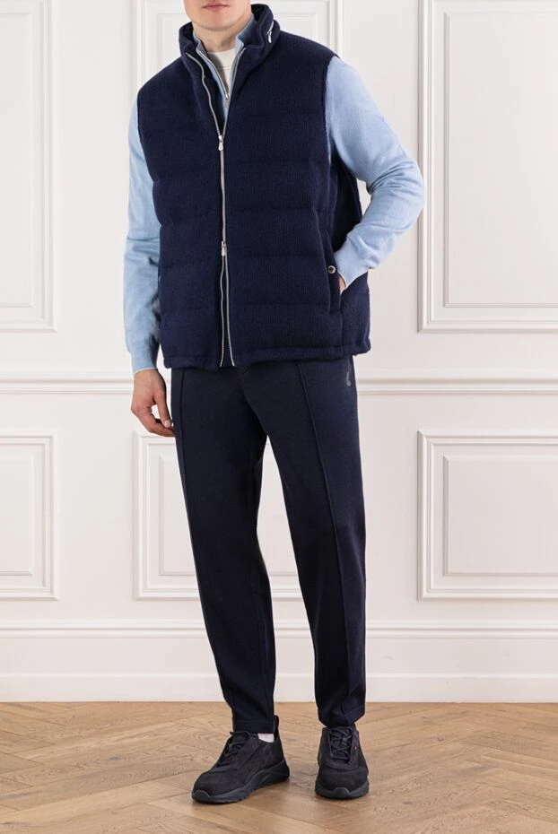 Brunello Cucinelli жилет из мягкого кашемира с карманами на кнопках 191403 - фото 2