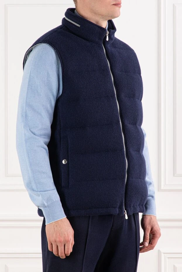 Brunello Cucinelli жилет из мягкого кашемира с карманами на кнопках 191403 - фото 3