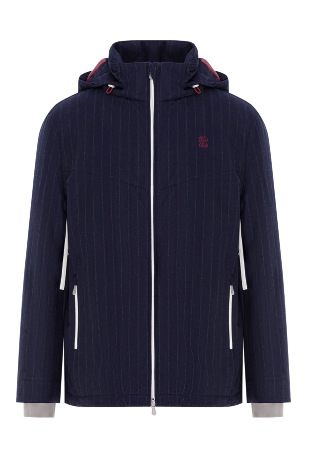 Ерлерге арналған көк жолақты жүн шаңғы күртеше - фото 1