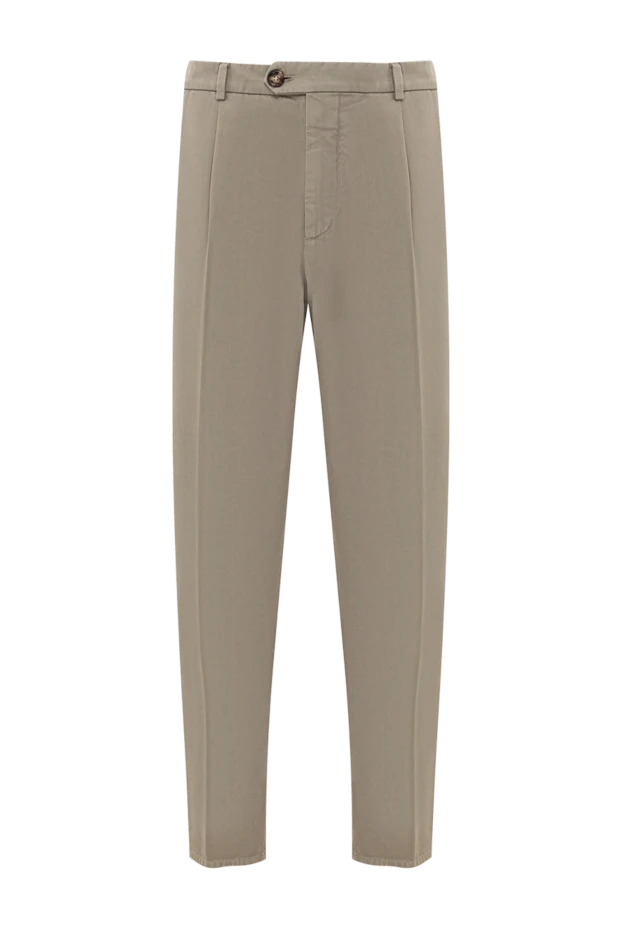 Brunello Cucinelli beige cotton trousers in a straight silhouette with a simple trim
191410 - photo 1
