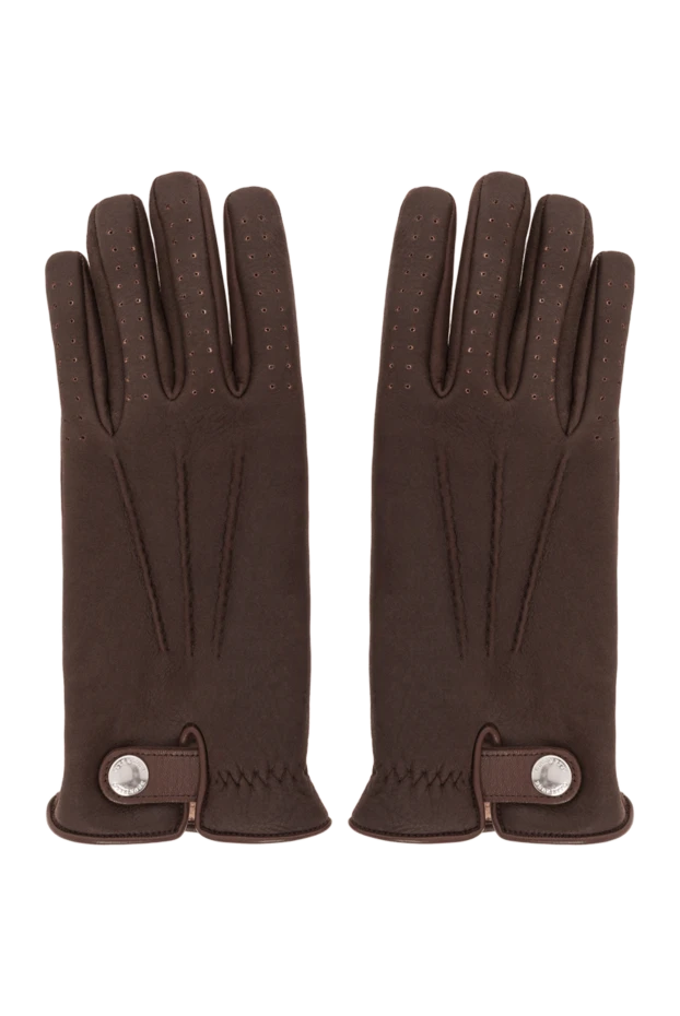 Жүнді қоңыр замша қолғаптар - фото 1