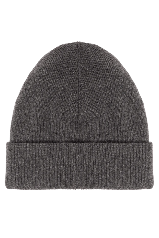 Brunello Cucinelli мужская шапка бини из тёмно серого кашемира с плотной вязкой
 191419 - фото 3