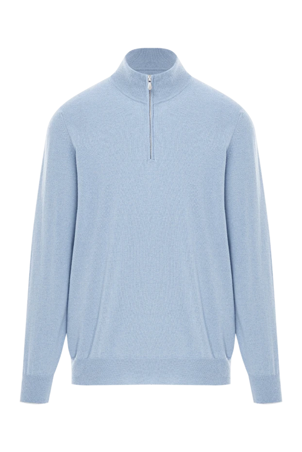 Мужской кашемировый троер на молнии голубого цвета
- фото 1