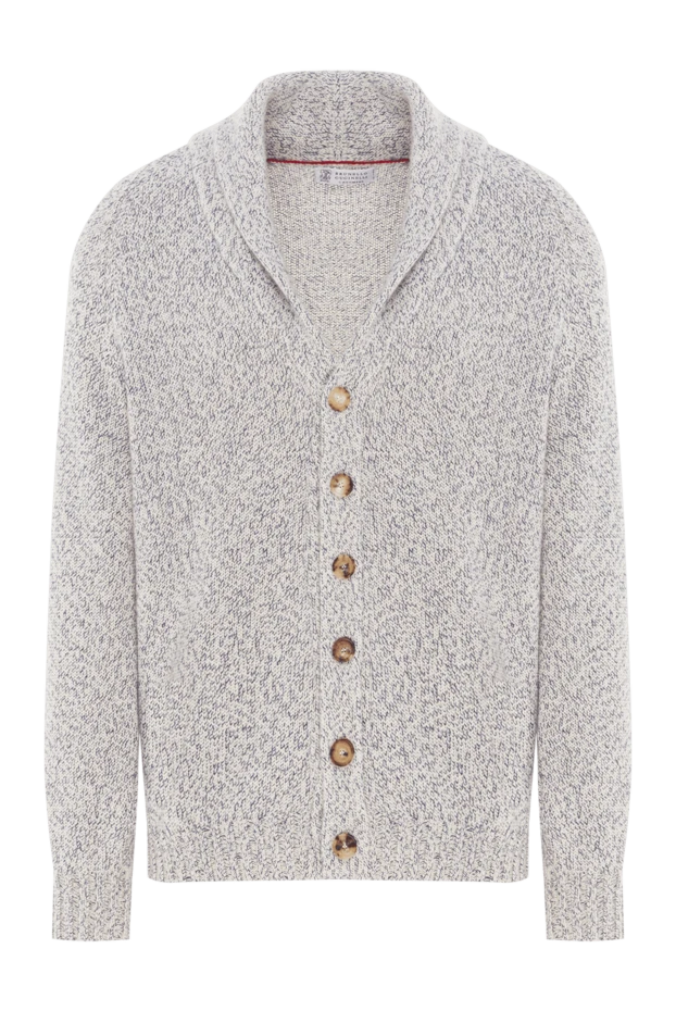 Кардиган из кашемира с шалевым воротником и пуговицами - фото 1
