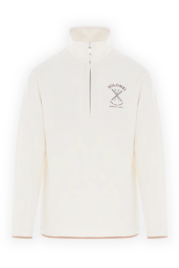 Fleece trouser with embroidered logo and half-zip closure
- photo 1