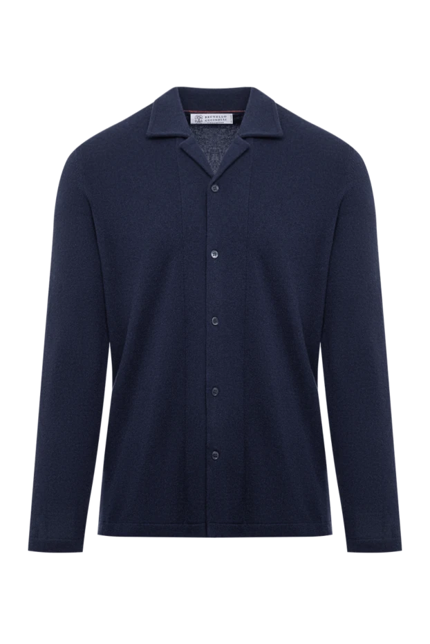 Brunello Cucinelli ерлерге арналған түймелері бар көк түсті тоқылған кардиган 191427 - фото 1