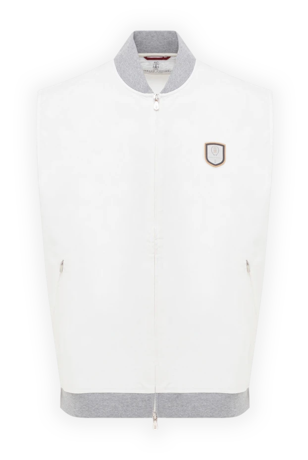 White walking suit with shorts and contrasting gray trim
- photo 1