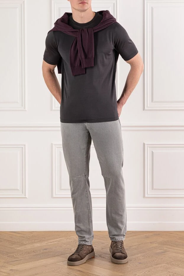 Brunello Cucinelli светлые джинсы с равномерной варкой и аккуратной кромкой 191453 - фото 2