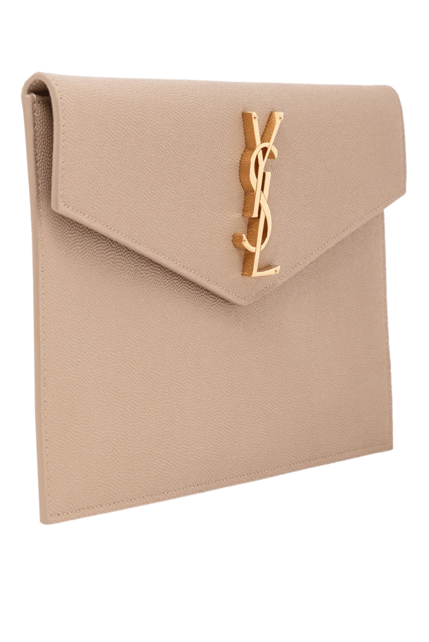 Saint Laurent маленький клатч-конверт с клапаном с изображением кассандры 191454 - фото 3