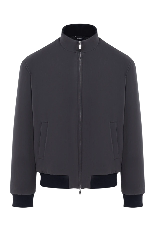 Куртка графитовая минималистичная с контрастной трикотажной отделкой
- фото 1