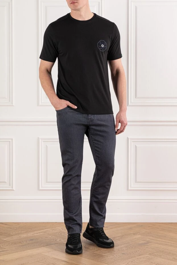 Jacob Cohen джинсы серые базовые из гладкого хлопкового полотна 191496 - фото 2