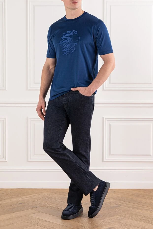 Jacob Cohen классические синие джинсы с пятью карманами 191497 - фото 2