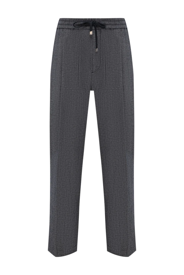 Jacob Cohen серые брюки из хлопка и шерсти с рельефной структурой 191499 - фото 1
