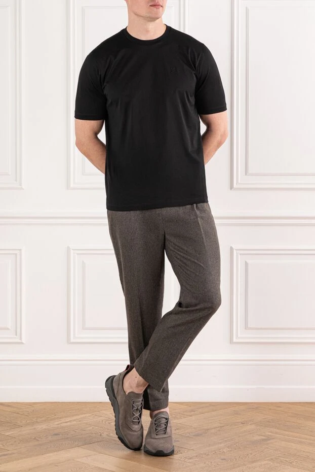 Jacob Cohen брюки шерстяные коричневые с кулиской 191503 - фото 2