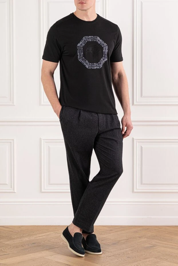 Jacob Cohen брюки из плотной шерсти с кулиской на поясе 191506 - фото 2