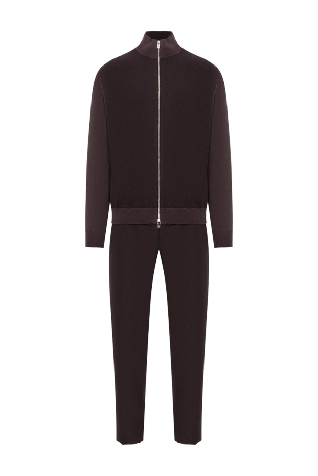Костюм бордовый из шерстяного трикотажа с молнией
- фото 1