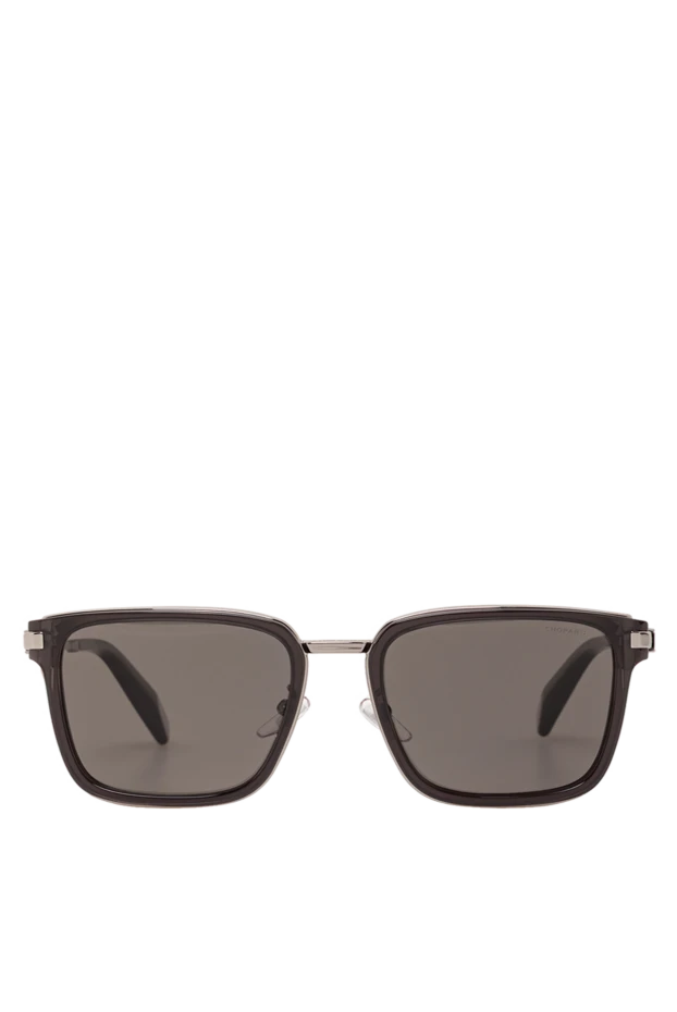 Men's square frame sunglasses with gray lenses - photo 1
