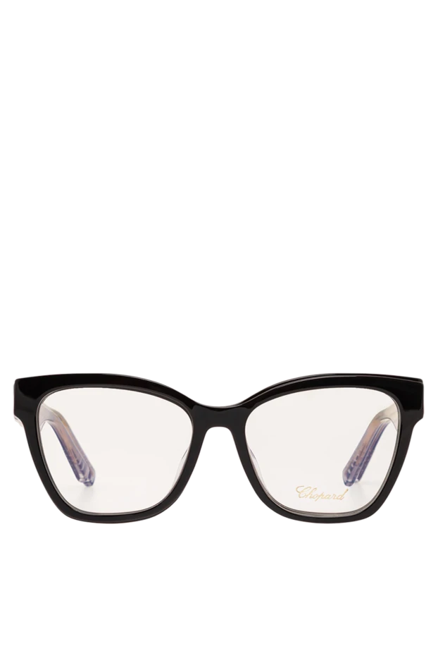 Butterfly-shaped eyeglass frames with black frame and gold temples - photo 1