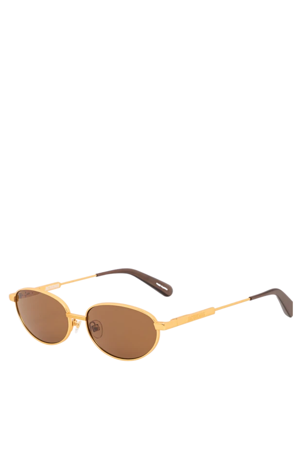 Jacquemus les lunettes alba sunglasses in gold with brown lenses 191552 - photo 3