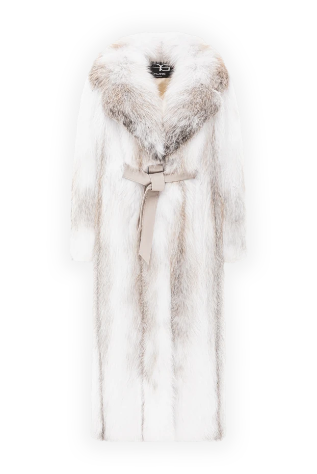 Natural fox fur coat with a voluminous collar - photo 1