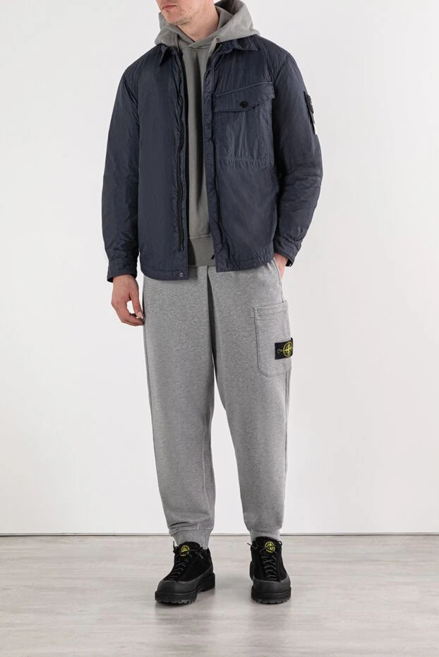 Серая куртка-рубашка из нейлона с нагрудным карманом
- фото 2