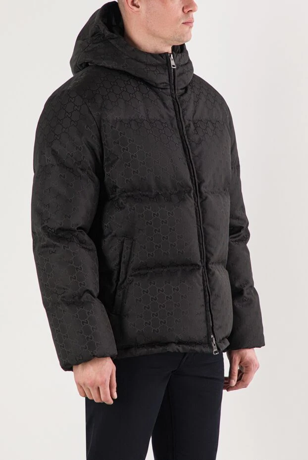 Gucci пуховик из нейлонового полотна gg черный
 191588 - фото 3