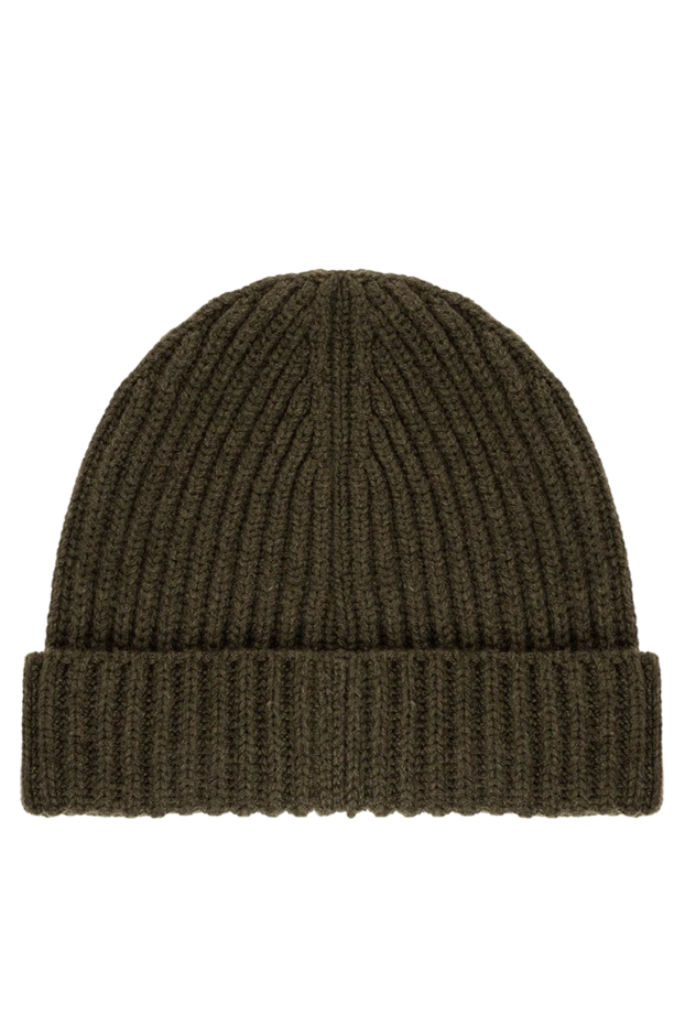 Loro Piana шапка из супермягкого и тёплого кашемира зеленая в рубчик 191594 - фото 3